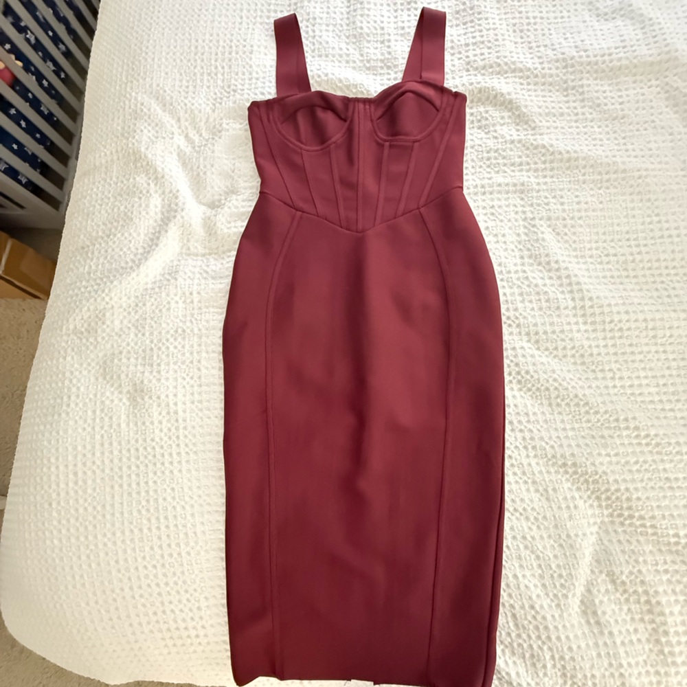 Maroon Bodycon Dress